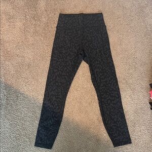 Lululemon Black Leopard Print Leggings